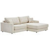 ECKSOFA Beige Cord  - Beige/Schwarz, Design, Kunststoff/Textil (240/175cm) - Landscape