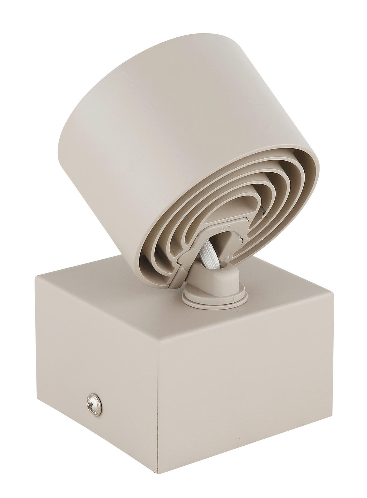 LED-STRAHLER 7.2/9.5 cm   - Sandfarben/Weiß, Design, Kunststoff/Metall (7.2/9.5cm) - Globo