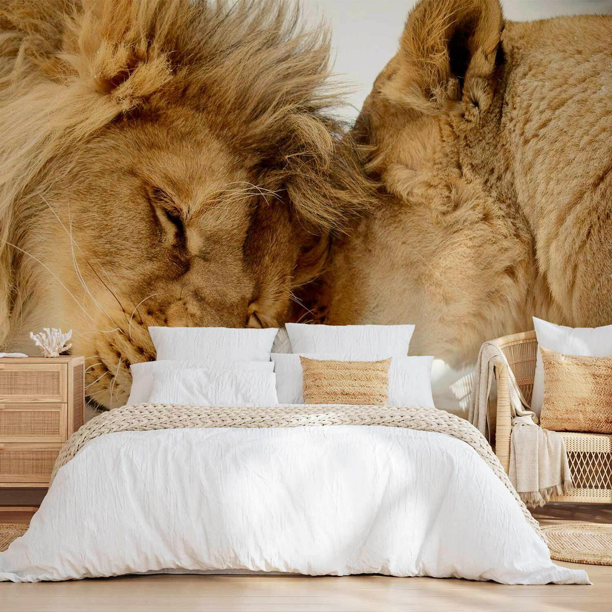 FOTOTAPETE  - Weiß/Honig, LIFESTYLE, Textil (150/105cm) - artgeist