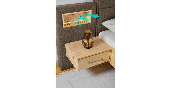 BOXSPRINGBETT 160/200 cm in Braun, Eichefarben - Eichefarben/Braun, Natur, Holz/Textil (160/200cm) - Valnatura