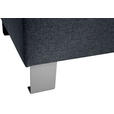 HOCKER in Textil Anthrazit  - Anthrazit/Silberfarben, Design, Textil/Metall (62/41/62cm) - Xora