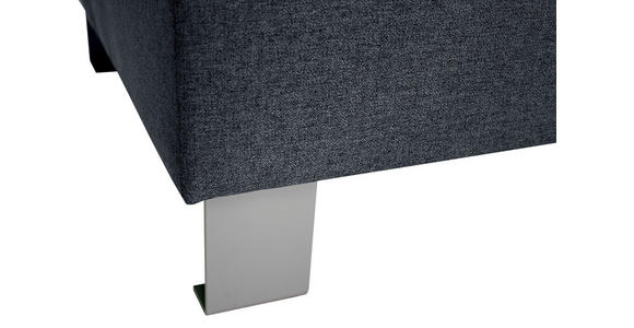 HOCKER in Textil Anthrazit  - Anthrazit/Silberfarben, Design, Textil/Metall (62/41/62cm) - Xora