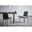 STUHL  in Eisen Bouclé Metall, Textil  - Schwarz/Grau, MODERN, Textil/Metall (50/85/62cm) - Hom`in