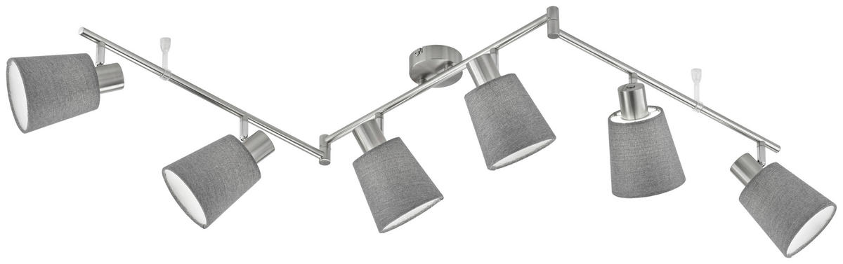 DECKENLEUCHTE     - Grau, Design, Textil (11/145cm) - Fischer & Honsel