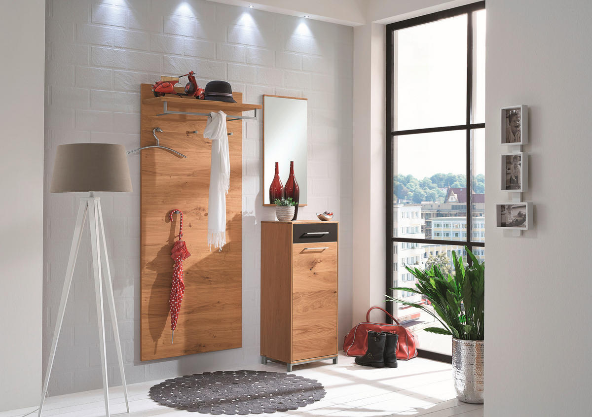 GARDEROBENPANEEL  in 80/183/27 cm  - Eichefarben, Design, Holz (80/183/27cm)