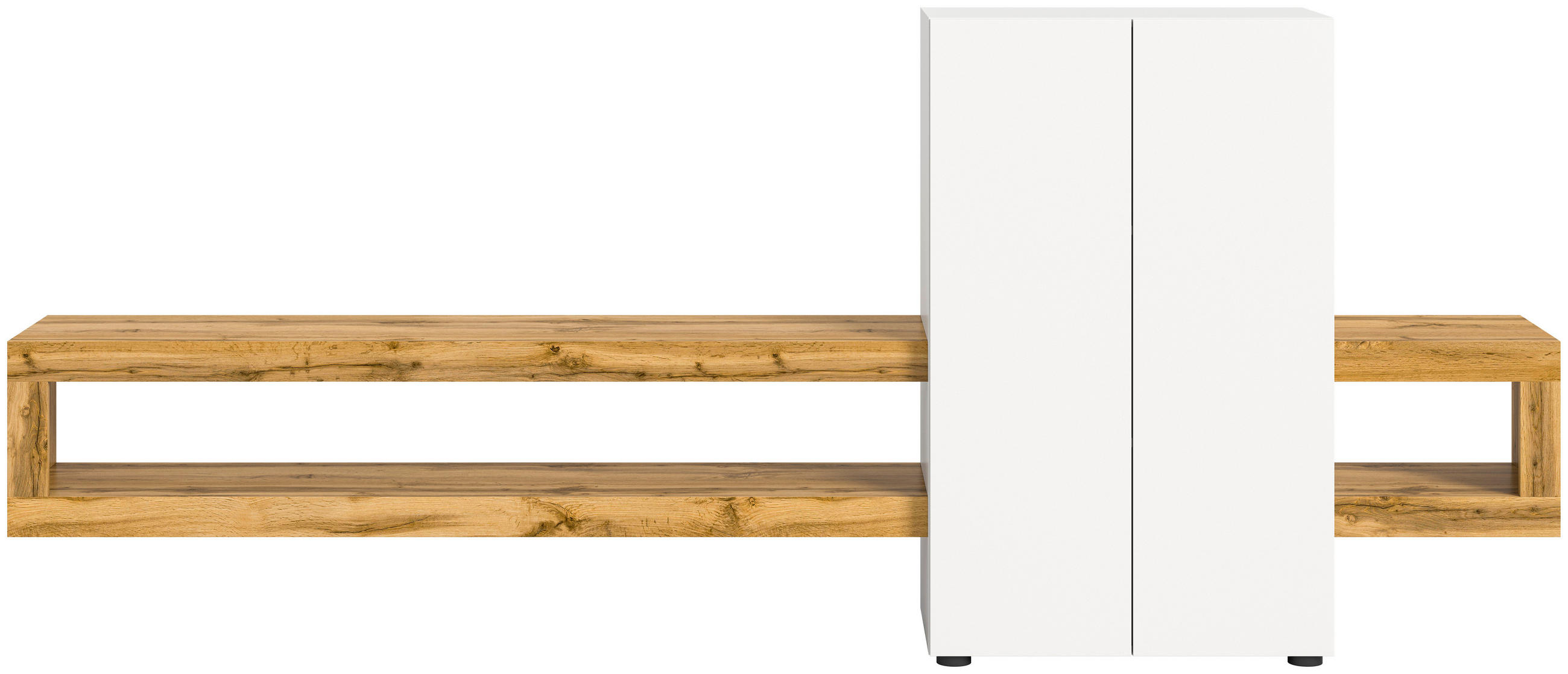 HYLLKOMBINATION 2 delar  i  270/112/35 cm  - svart, Design, trämaterial (270/112/35cm) - MID.YOU