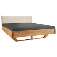 BALKENBETT 200/200 cm  in Beige, Wildeiche  - Wildeiche/Beige, Natur, Holz/Textil (200/200cm) - Linea Natura