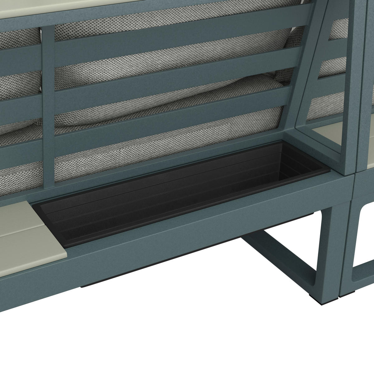 LOUNGEGARNITUR Aluminium  - Dunkelgrau/Beige, MODERN, Textil/Metall - Ambia Garden