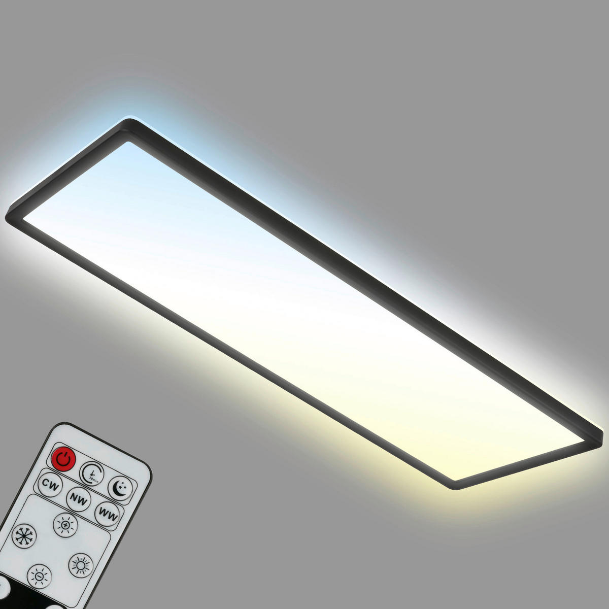 LED-PANEEL Slim 58/20/3 cm   - Schwarz, MODERN, Kunststoff (58/20/3cm)