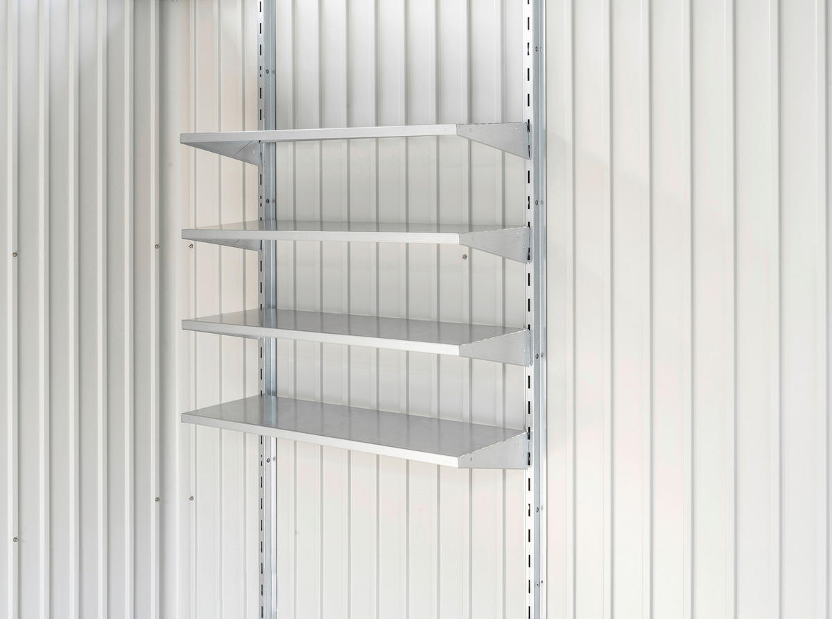 REGALSTEHER-SET  4/173/4 cm Alufarben  - Alufarben, Design, Metall (4/173/4cm) - Biohort