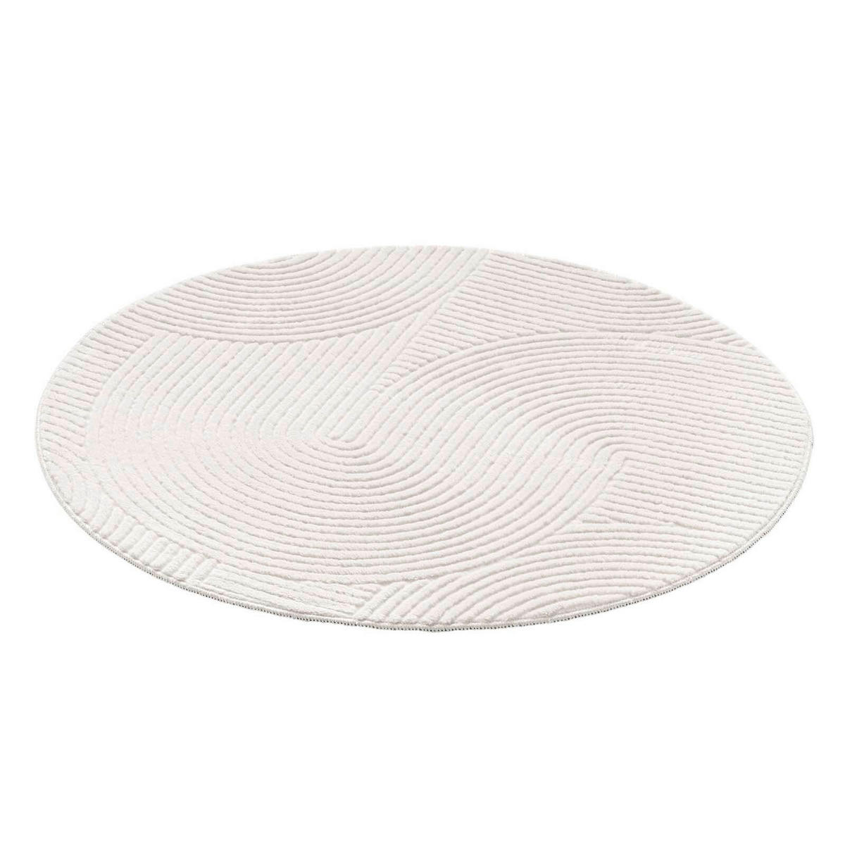 WEBTEPPICH  Wohnzimmer 120 cm Homestyle Creme rund  - Creme, Design, Textil (120cm) - Novel
