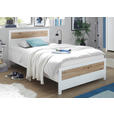 BETT 120/200 cm  in Weiß, Eiche Artisan  - Schwarz/Weiß, Design, Holzwerkstoff/Kunststoff (120/200cm) - Xora
