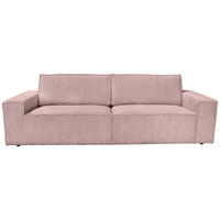 3-SITZER-SOFA Cord Altrosa  - Schwarz/Altrosa, KONVENTIONELL, Kunststoff/Textil (248/76/95cm) - Carryhome