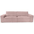 3-SITZER-SOFA Cord Altrosa - Schwarz/Altrosa, KONVENTIONELL, Kunststoff/Textil (248/76/95cm) - Carryhome