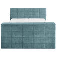 BOXSPRINGBETT 180/200 cm  in Petrol  - Petrol, KONVENTIONELL, Textil (180/200cm) - Carryhome