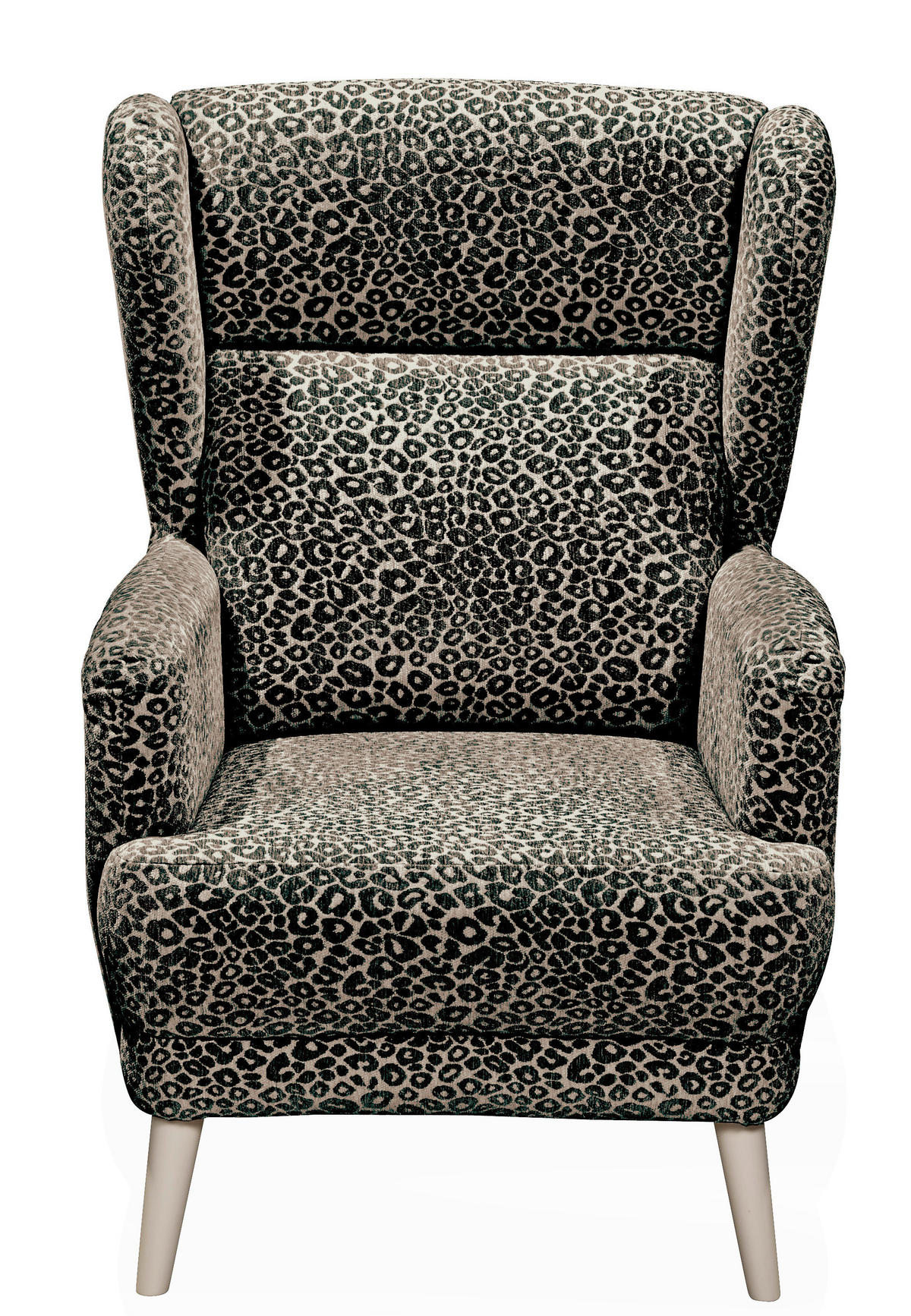 SESSEL Jacquard, Webstoff Braun, Schwarz  - Kaschmir/Schwarz, Modern, Holzwerkstoff/Textil (74/106/94cm) - MID.YOU