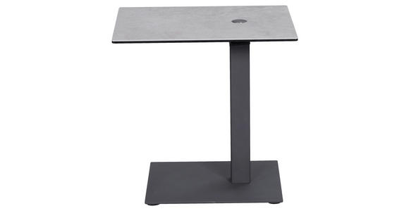 BEISTELLTISCH rechteckig Anthrazit, Grau  - Anthrazit/Grau, Design, Glas/Keramik (45/35/45-65cm) - Dieter Knoll