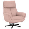 RELAXSESSEL in Textil Rosa  - Schwarz/Rosa, Design, Textil/Metall (79/108/89cm) - Beldomo Style