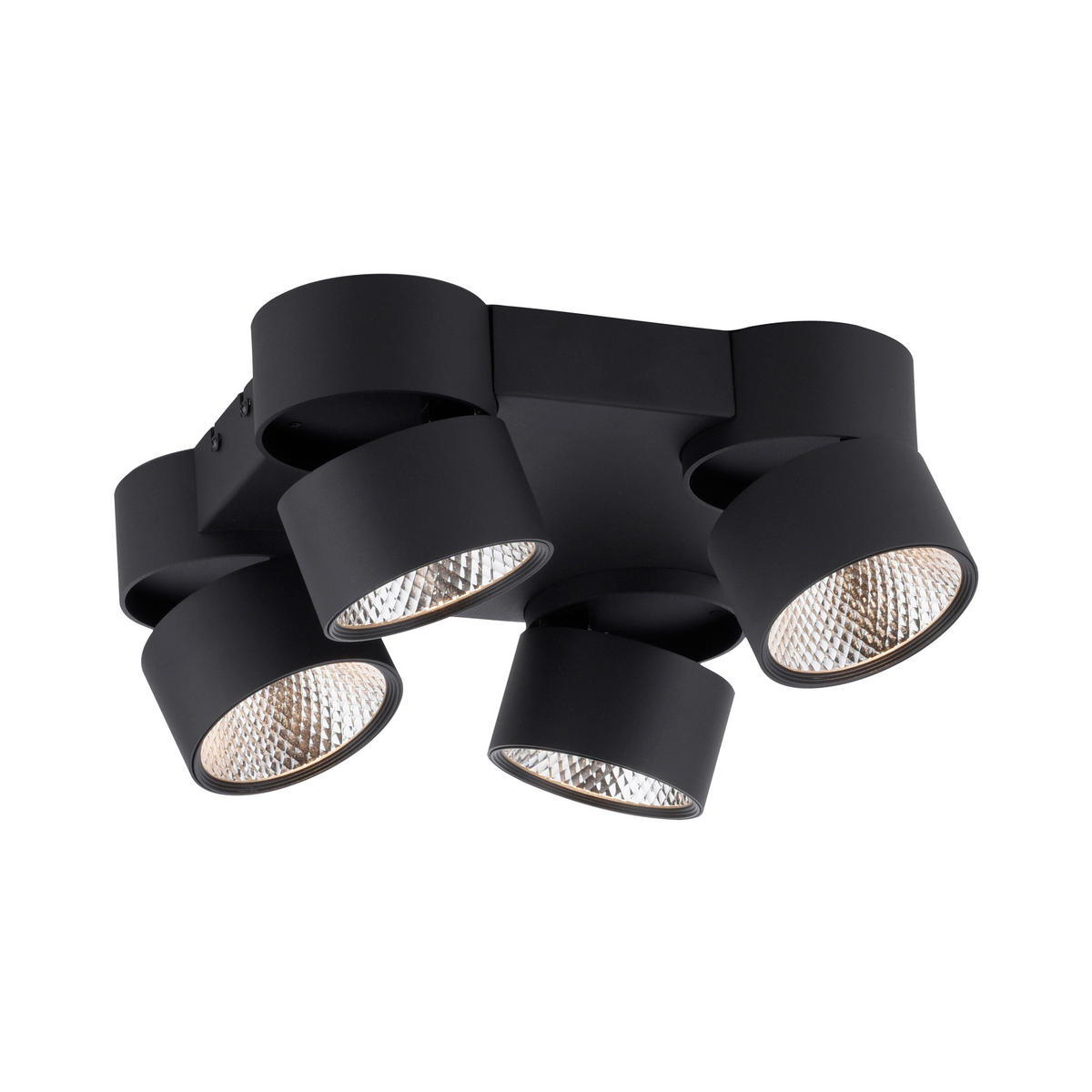 LED-DECKENLEUCHTE 40.5/40.5/15.5 cm   - Schwarz, Basics, Kunststoff/Metall (40.5/40.5/15.5cm) - Neuhaus PURE
