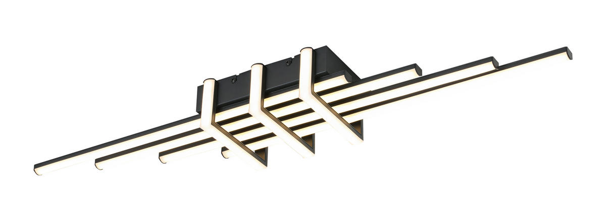 DECKENLEUCHTE 78/14/8 cm  - Schwarz, Trend, Kunststoff/Metall (78/14/8cm) - Collett's Monde