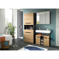 HOCHSCHRANK 76/193/34 cm  - Dunkelgrau/Schwarz, MODERN, Holzwerkstoff/Kunststoff (76/193/34cm) - MID.YOU