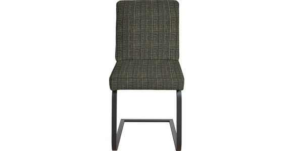 SCHWINGSTUHL in Stahl Flachgewebe - Schwarz/Grün, Design, Textil/Metall (46/92/60cm) - Dieter Knoll