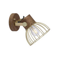 DECKENLEUCHTE Alami 20/20/25 cm   - Messingfarben, LIFESTYLE, Holz/Metall (20/20/25cm)