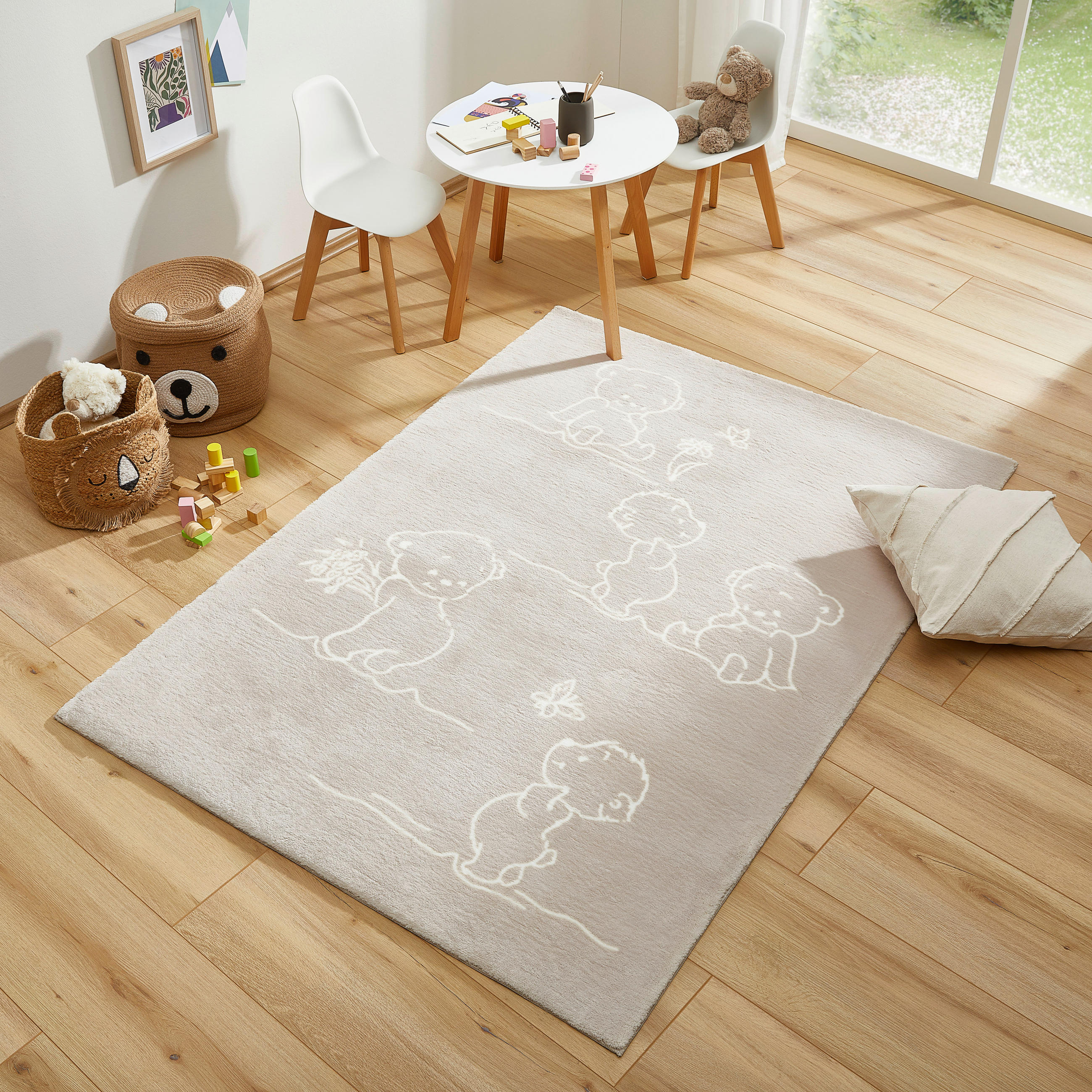 KINDERTEPPICH 120/170 cm Kuschelbär  - Taupe/Beige, Trend, Textil (120/170cm) - Ben'n'jen