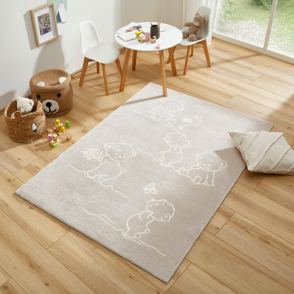 GYEREKSZŐNYEG  Kuschelbär  - bézs/taupe, Trend, textil (80/150cm) - Ben'n'jen