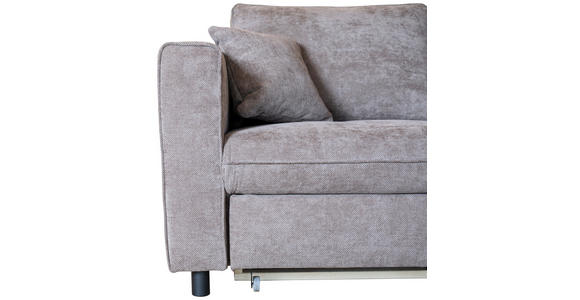ECKSOFA Braun Flachgewebe - Schwarz/Braun, KONVENTIONELL, Textil/Metall (252/162cm) - Carryhome