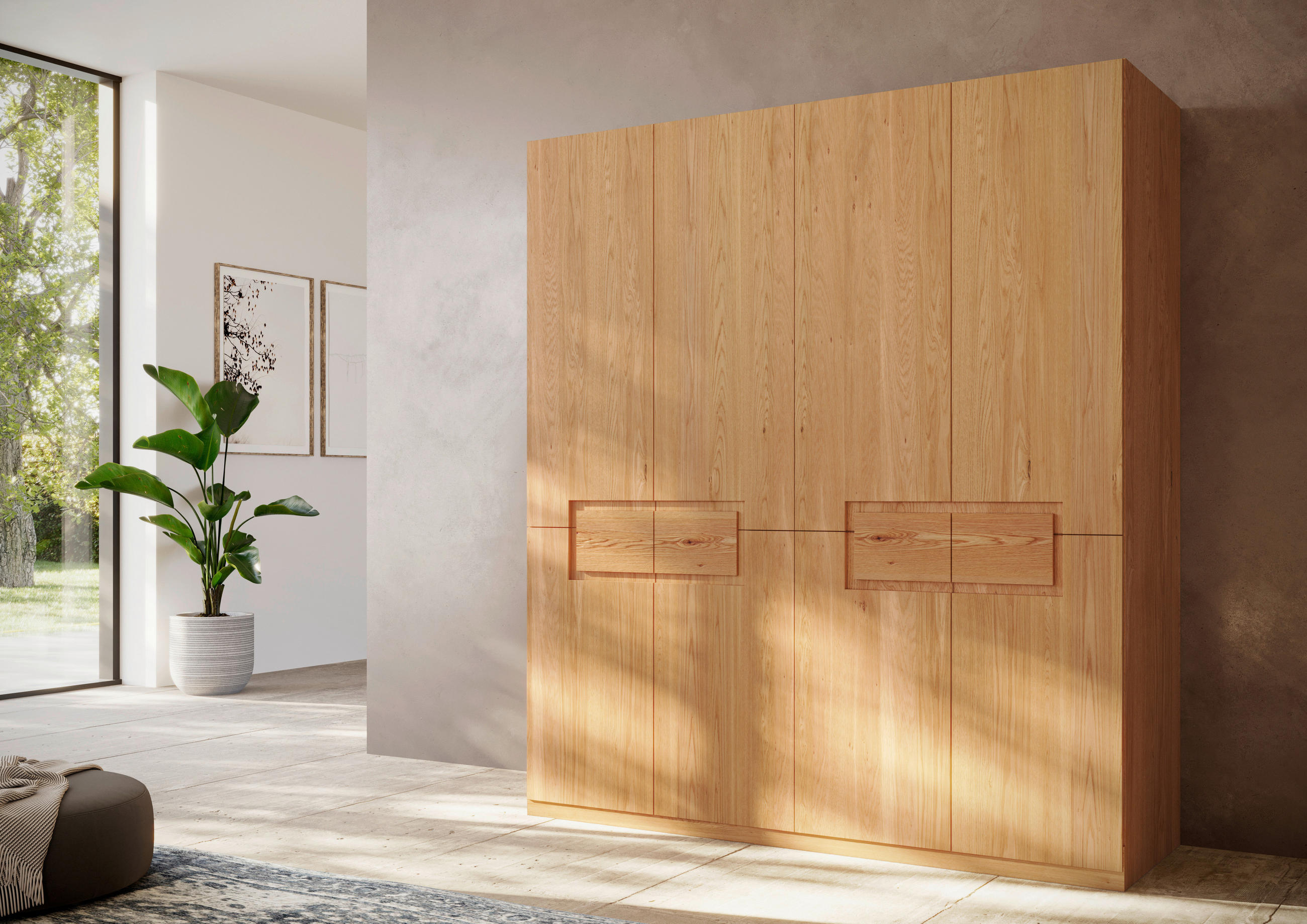 DREHTÜRENSCHRANK 202/223/62 cm,  in Buchefarben, 4-türig  - Buchefarben/Kernbuche, MODERN, Holz (202/223/62cm) - MID.YOU