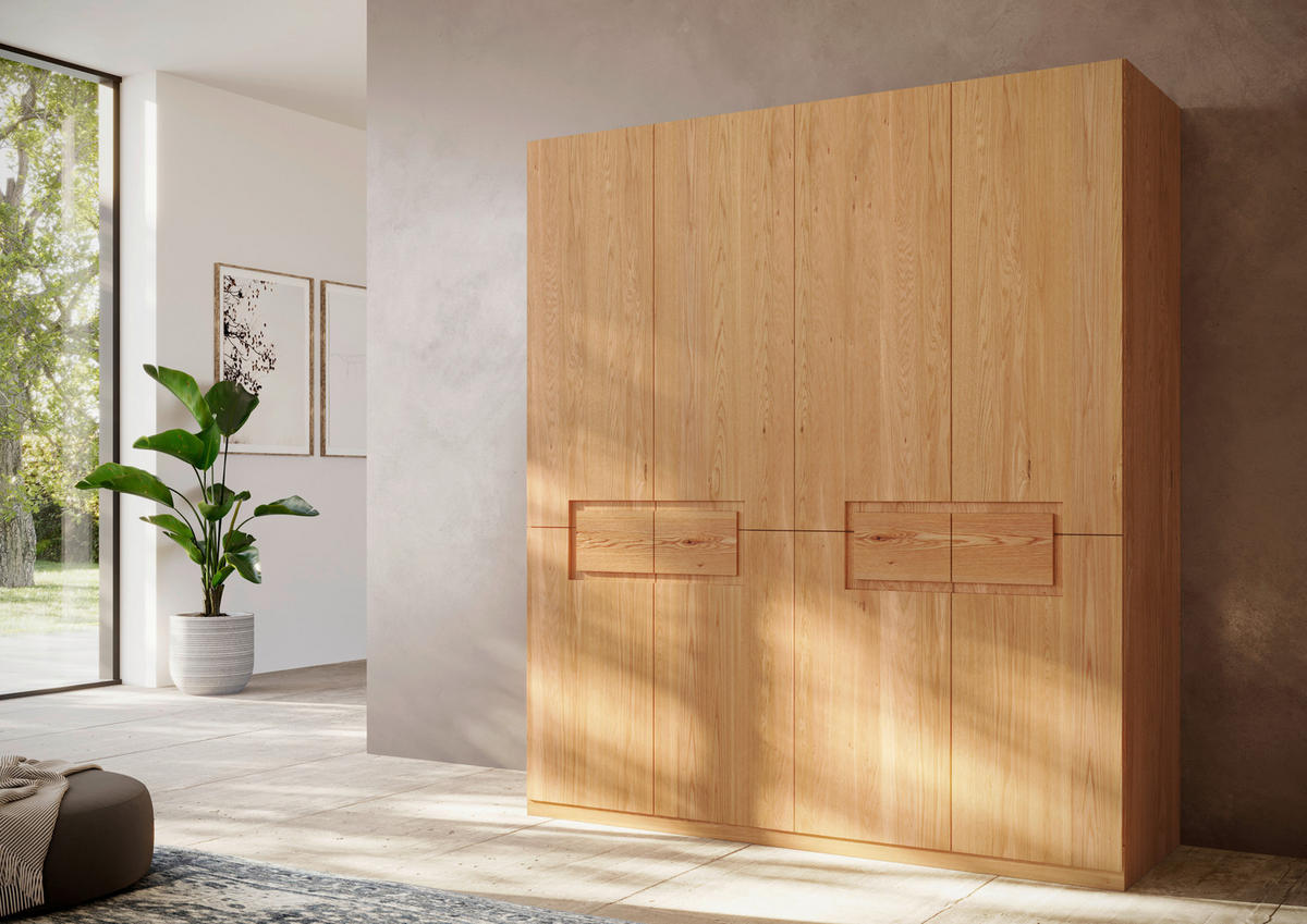 DREHTÜRENSCHRANK 202/223/62 cm,  in Buchefarben, 4-türig  - Buchefarben/Kernbuche, MODERN, Holz (202/223/62cm) - MID.YOU