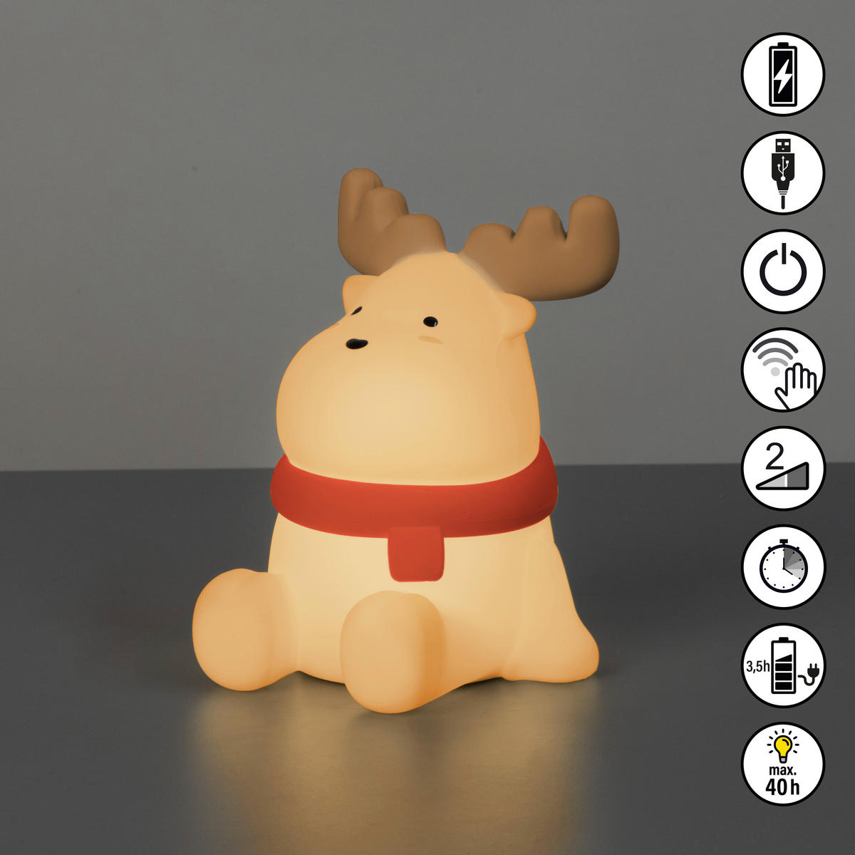 DĚTSKÉ NOČNÍ SVĚTLO - béžová, Basics, plast (11/12/15,50cm)