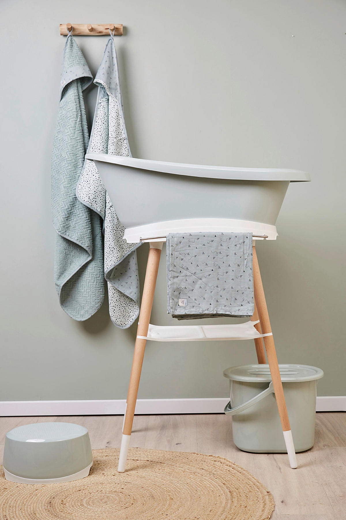 BABYBADEWANNE Fabulous Sky Green  - Pastellgrün, Basics, Kunststoff (79,5/41,5/30,8cm) - Bebe Jou