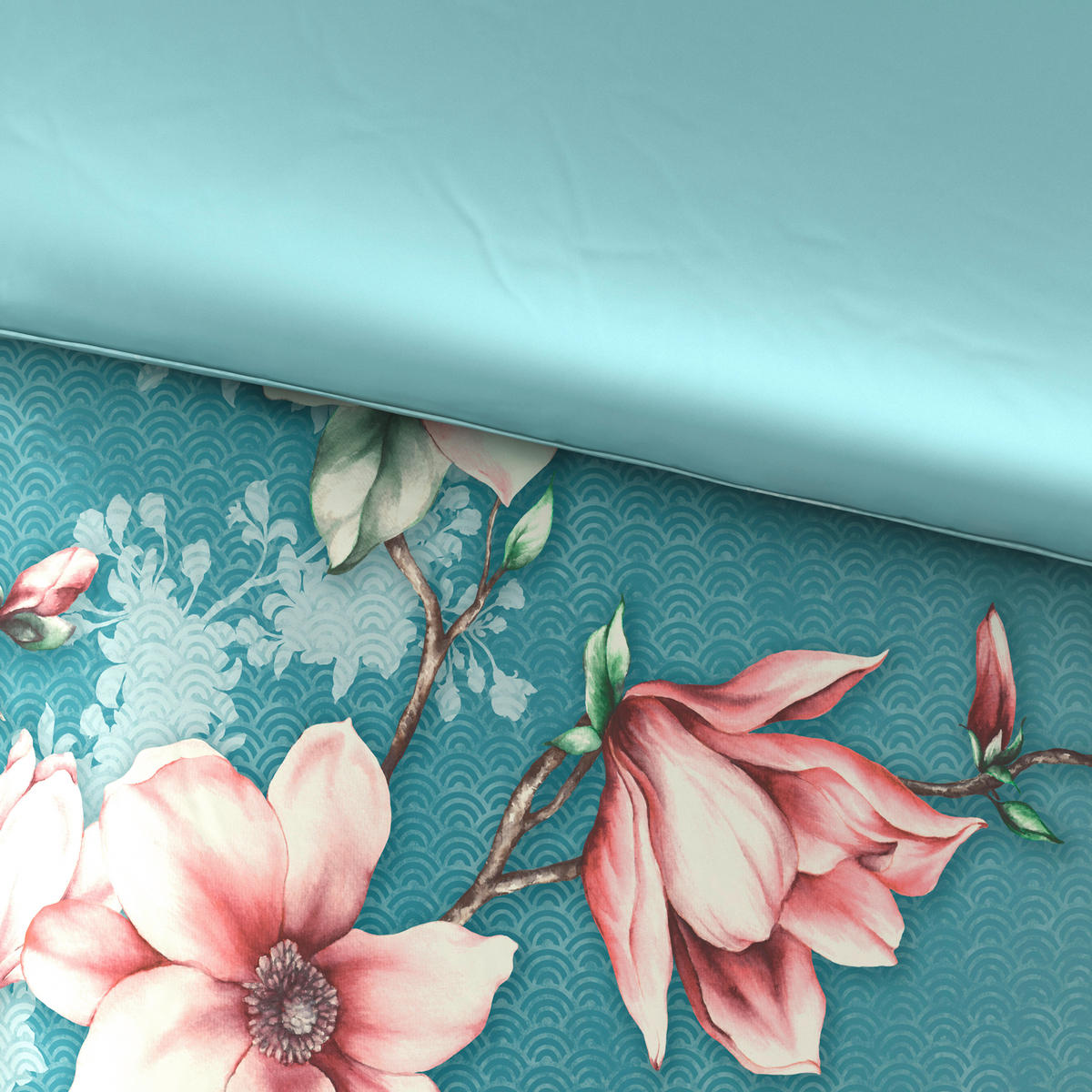 Lenjerie De Pat Cu Două Fețe 220/200 cm  - albastru, Design, textil (220/200cm) - Esposa