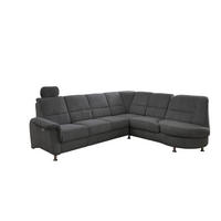 ECKSOFA Anthrazit Chenille  - Chromfarben/Anthrazit, MODERN, Textil/Metall (275/236cm) - Livetastic