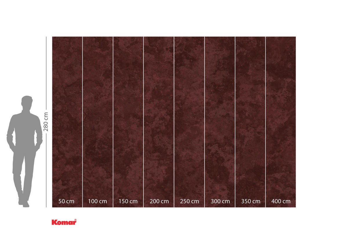 FOTOTAPETE  - Rot/Braun, Trend, Papier (400/280cm) - Xora