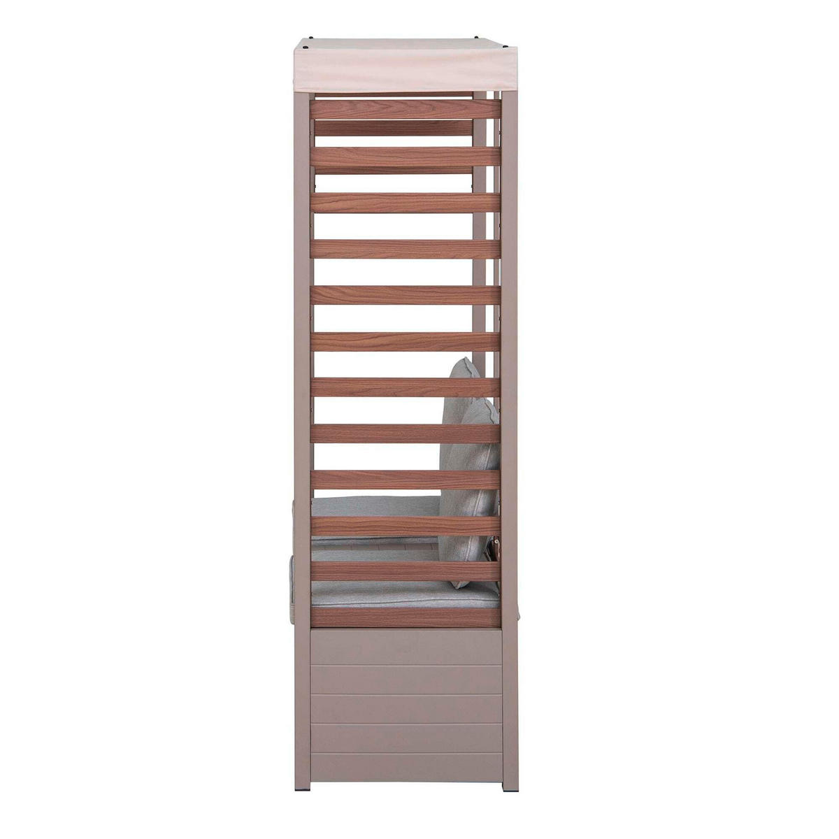 LOUNGEGARNITUR   146/191/56,5 cm Stahl  - Beige/Grau, Basics, Textil/Metall (146/191/56,5cm) - Modante