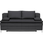 BOXSPRINGSOFA in Webstoff Anthrazit  - Chromfarben/Anthrazit, Design, Textil/Metall (200/93/107cm) - Novel
