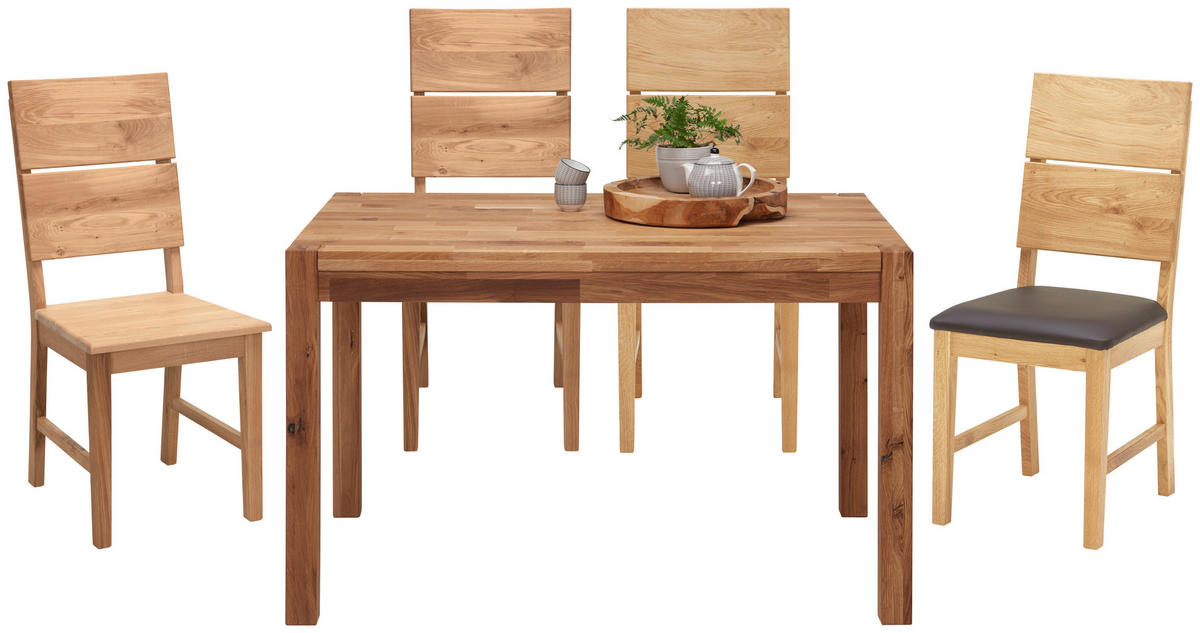 JEDÁLENSKÝ STÔL, divoký dub, farba duba, 120/80/75 cm - farba duba, Konventionell, drevo (120/80/75cm) - Carryhome