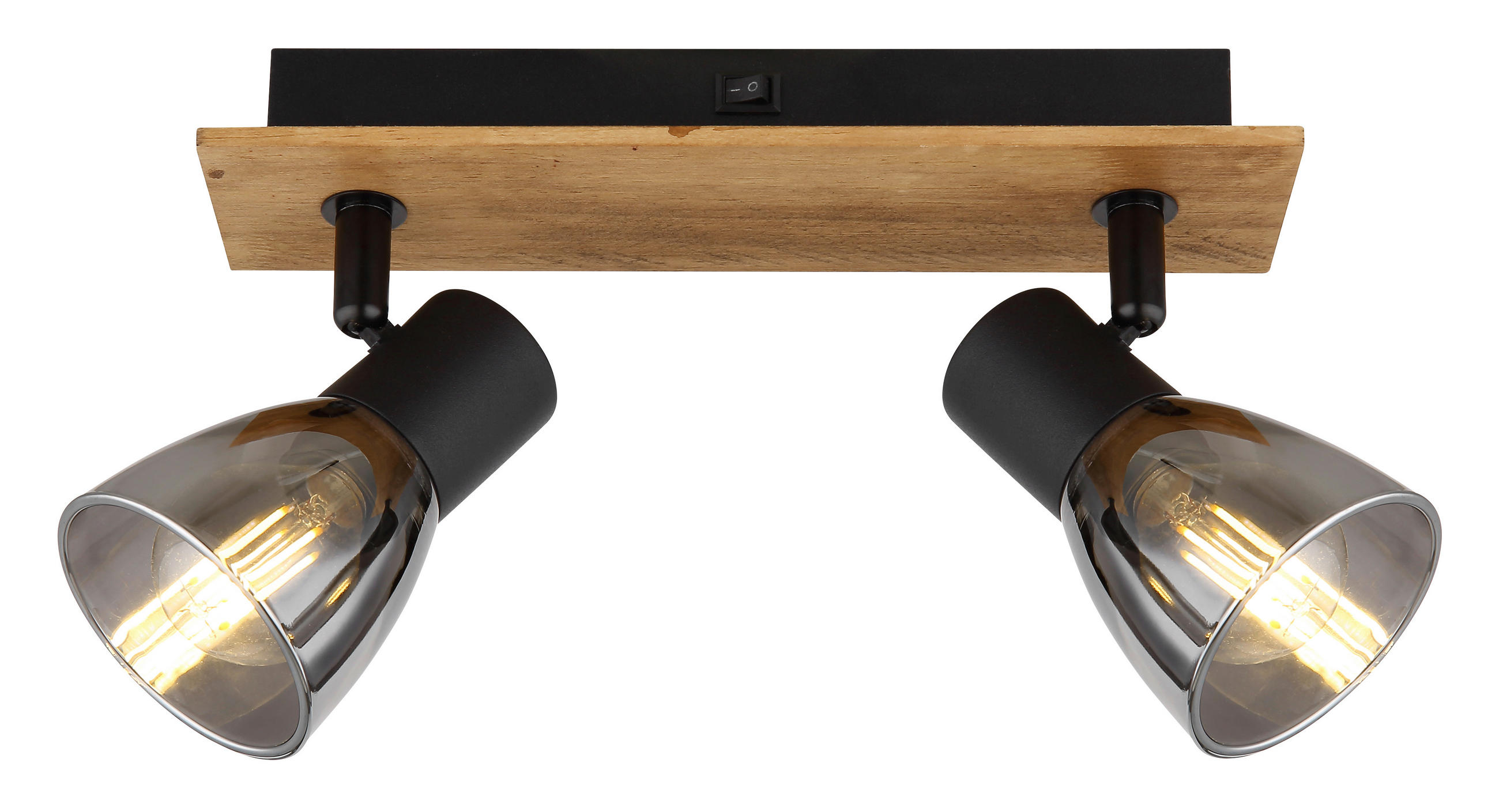 STRAHLER 25/7/15,5 cm   - Dunkelbraun/Schwarz, Natur, Glas/Holz (25/7/15,5cm) - Globo