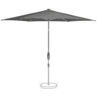 SONNENSCHIRM 330 cm Grau  - Silberfarben/Grau, KONVENTIONELL, Textil/Metall (330/330cm) - Suncomfort by Glatz