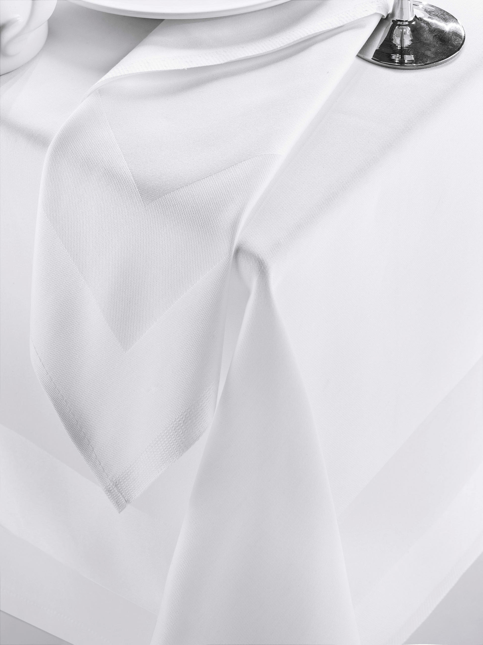 SALVETA DAMAST  - bijela, Konvencionalno, tekstil (50/50cm)