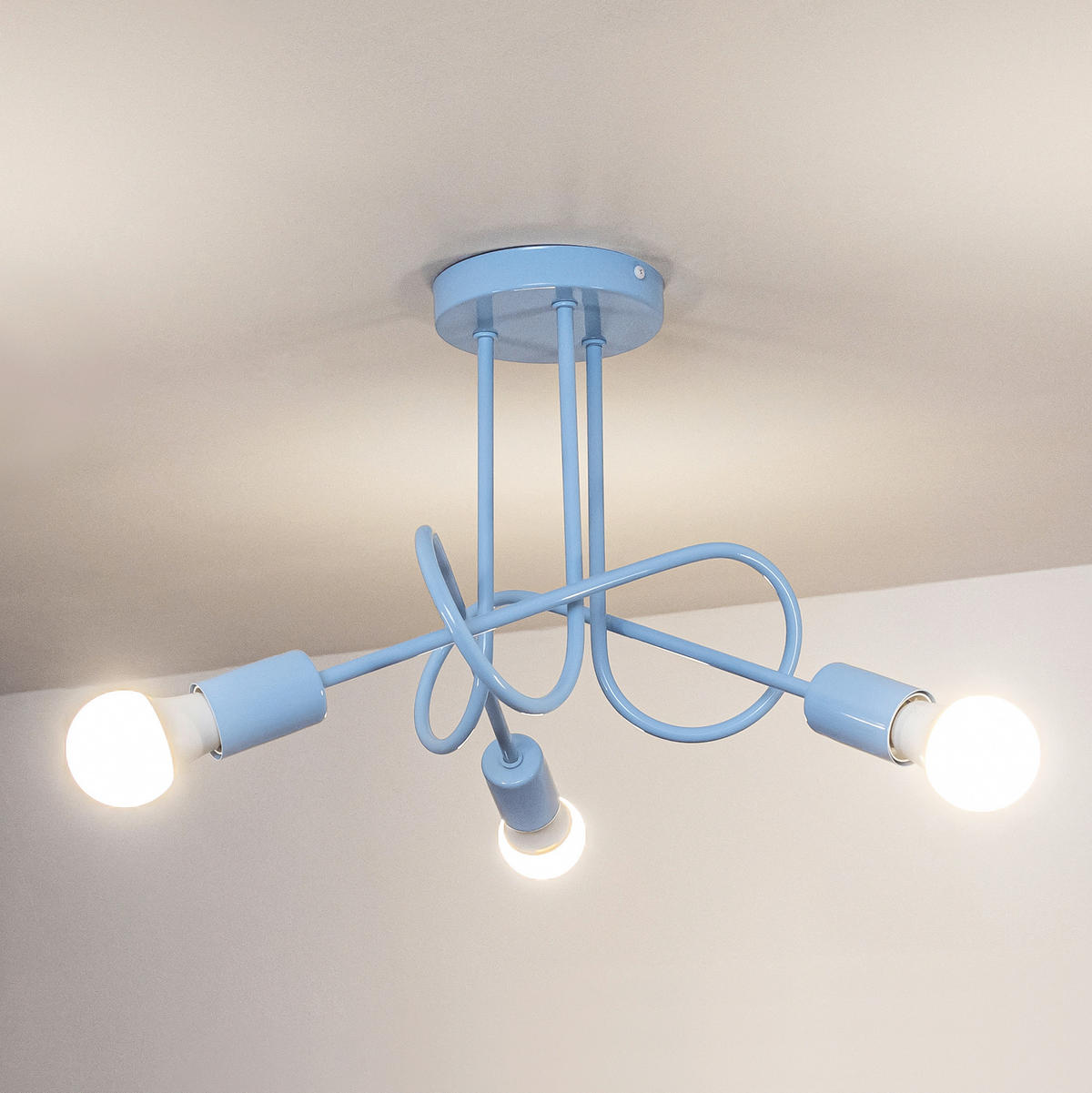 KINDERDECKENLEUCHTE Oxford   - Pastellblau, KONVENTIONELL, Metall (30/45/45cm)