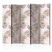SKÄRMVÄGG  i trä, textil  vit, pink  - vit/pink, Basics, trä/textil (225/172/3cm) - artgeist
