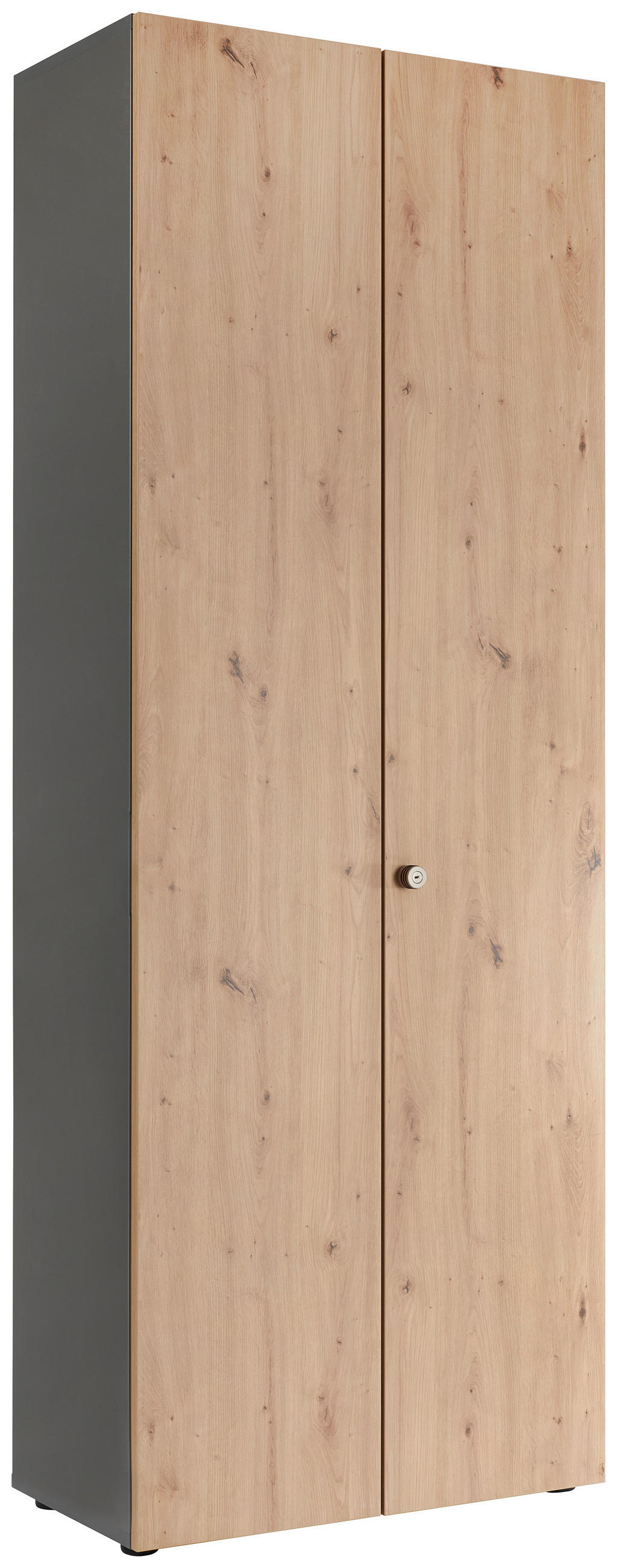 AKTENSCHRANK 80/215,6/42 cm  - Eichefarben/Graphitfarben, KONVENTIONELL, Holzwerkstoff (80/215,6/42cm) - Venda