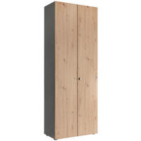 AKTENSCHRANK 80/215,6/42 cm  - Eichefarben/Graphitfarben, KONVENTIONELL, Holzwerkstoff (80/215,6/42cm) - Venda