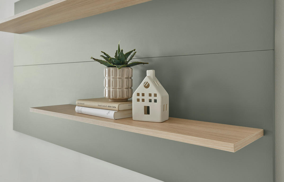  150/80/20 cm  - Eichefarben/Grün, Design, Holzwerkstoff (150/80/20cm) - Modante