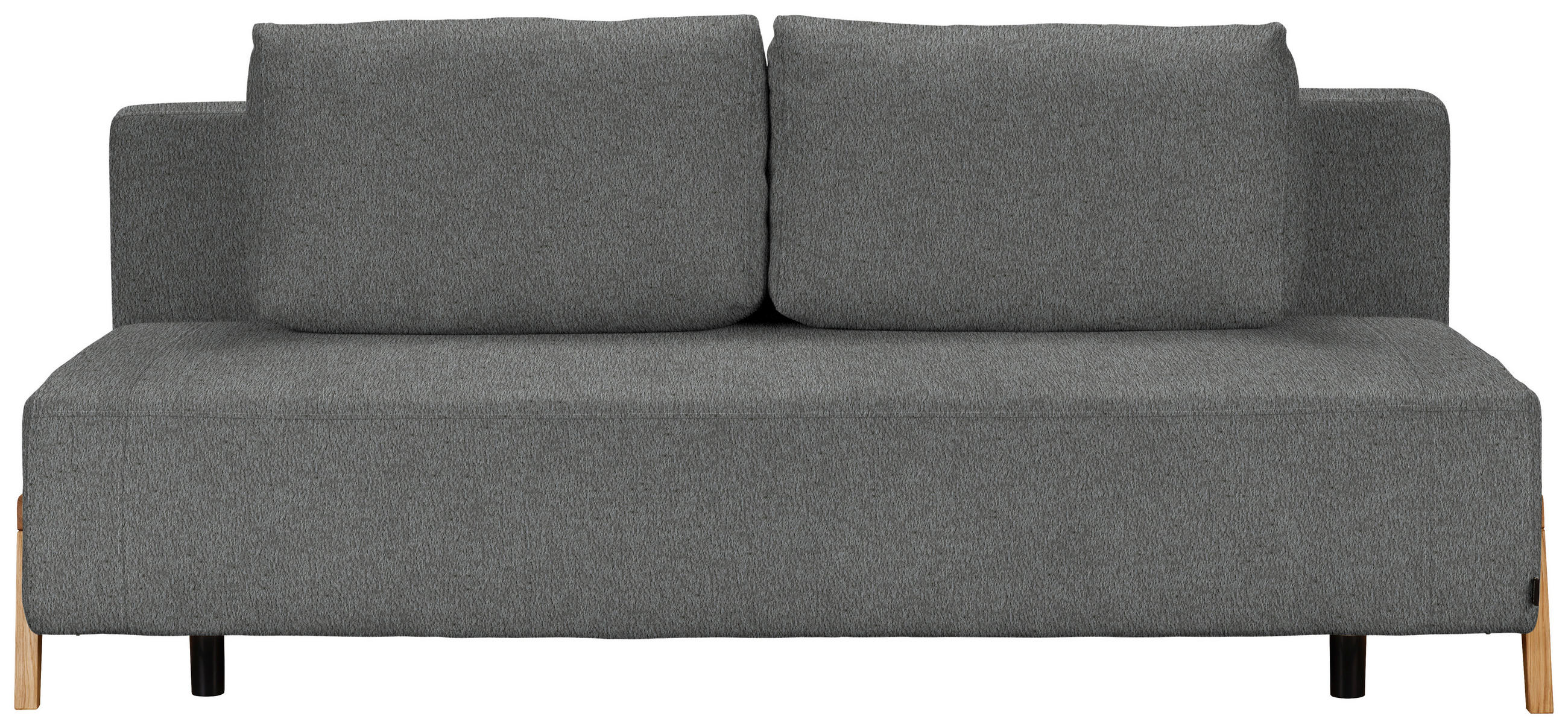 SCHLAFSOFA Teddystoff Grau  - Naturfarben/Grau, Design, Holz/Textil (211/88/102cm) - Niels Andersson