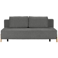 SCHLAFSOFA  mit Stoffauswahl, Liegefunktion, Schlafen auf Sitzhöhe Teddystoff Grau  - Naturfarben/Grau, Design, Holz/Textil (211/88/102cm) - Niels Andersson